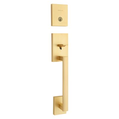 San Clemente Handleset - Deadbolt Keyed One Side (Exterior Only) - featuring SmartKey