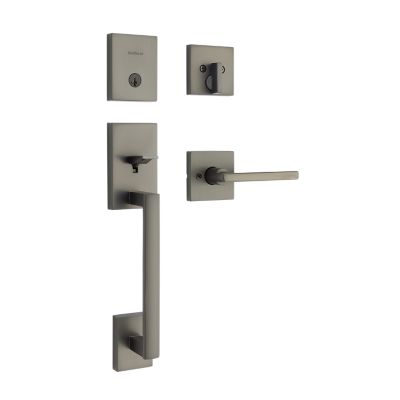 Image for San Clemente Handleset with Halifax Lever - Deadbolt Keyed One Side - featuring SmartKey