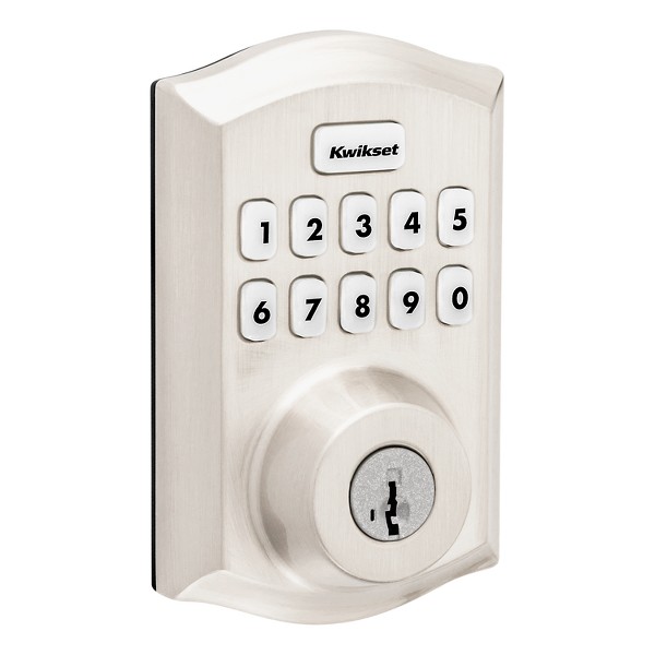 Satin Nickel Home Connect 620 Traditional Keypad Connected Smart Lock with  Z-Wave Technology