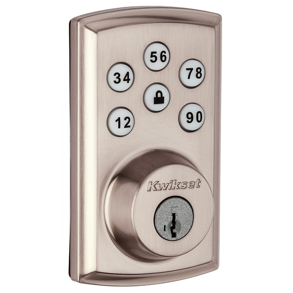 Satin Nickel 888 SmartCode Electronic Deadbolt with Z-Wave 