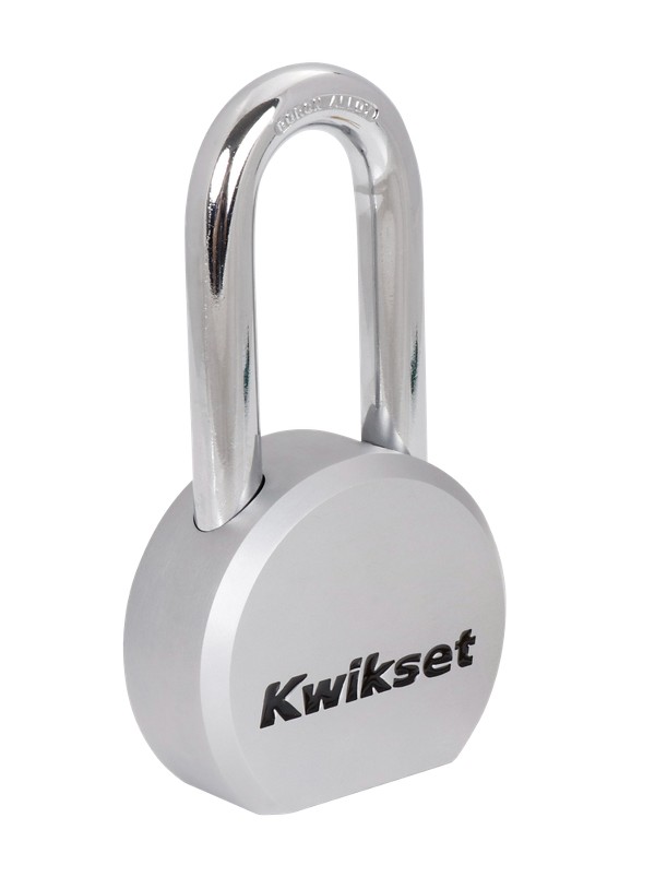 Kwikset SMARTKEY 南京錠 2鍵付き Silver 2-1/2 in Solid Steel Padlock with 2 in Boron Carbide