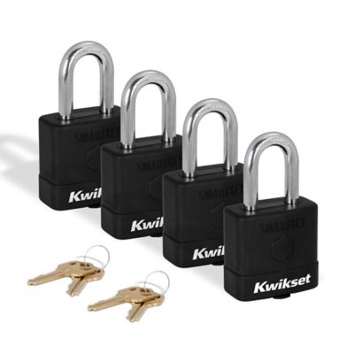 2 in Laminated Steel Padlock with 1-1/2 in Boron Carbide Shackle and Weather Cover - featuring SmartKey