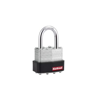 1-9/16 in Laminated Steel Padlock with 1 in Hardened Steel Shackle