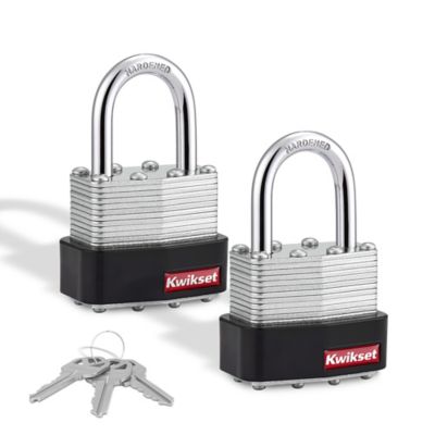 1-9/16 in Laminated Steel Padlock with 1 in Hardened Steel Shackle