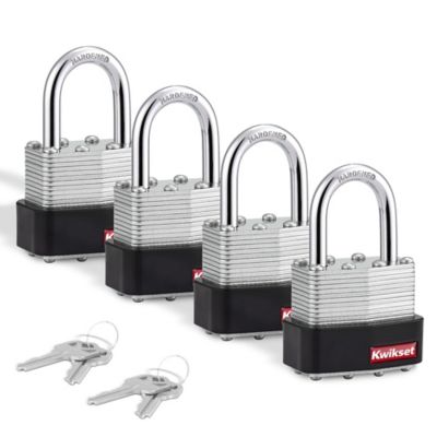 1-9/16 in Laminated Steel Padlock with 1 in Hardened Steel Shackle