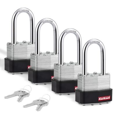 1-9/16 in Laminated Steel Padlock with 1-1/2 in Hardened Steel Shackle
