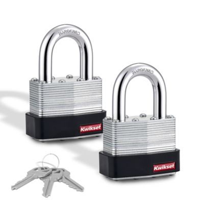 2 in Laminated Steel Padlock with 1-1/8 in Hardened Steel Shackle