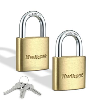 1-3/16 in Brass Padlock with 5/8 in Hardened Steel Shackle