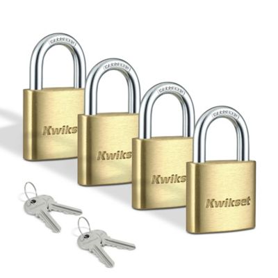 1-3/16 in Brass Padlock with 5/8 in Hardened Steel Shackle