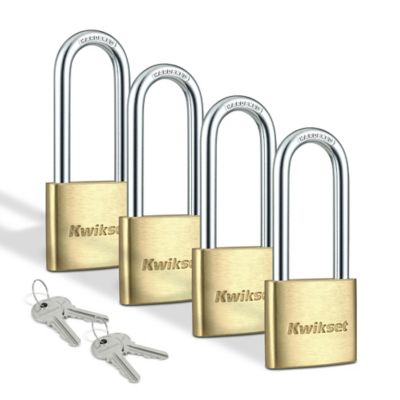 1-9/16 in Brass Padlock with 2 in Hardened Steel Shackle