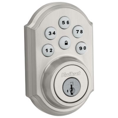 Satin Nickel 917 SmartCode Electronic Tustin Lever | Kwikset