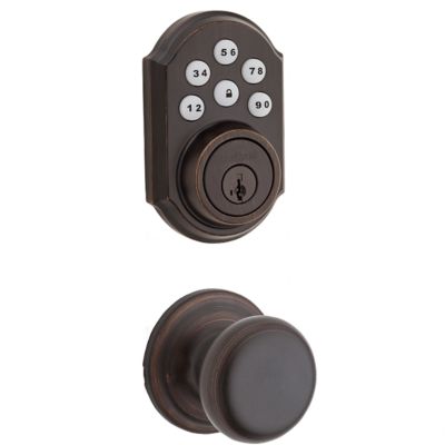 909 Smartcode Traditional Electronic Deadbolt with Hancock Knob