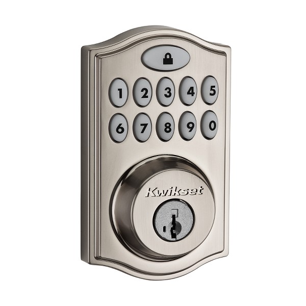 Satin Nickel 914 SmartCode Traditional Electronic Deadbolt with Z 