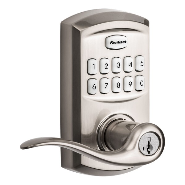 Satin Nickel 917 SmartCode Electronic Tustin Lever | Kwikset