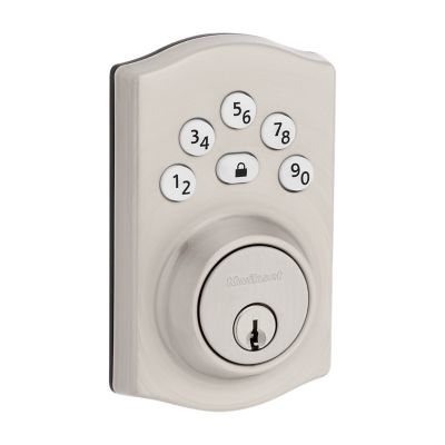 Satin Nickel 955 SmartCode Electronic Pembroke Lever | Kwikset