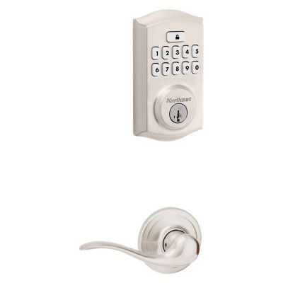 Satin Nickel 955 SmartCode Electronic Pembroke Lever | Kwikset