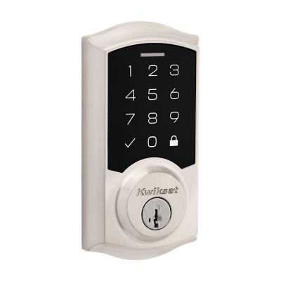 Satin Nickel 955 SmartCode Electronic Pembroke Lever | Kwikset