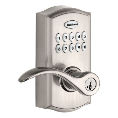 Satin Nickel 955 SmartCode Electronic Pembroke Lever | Kwikset