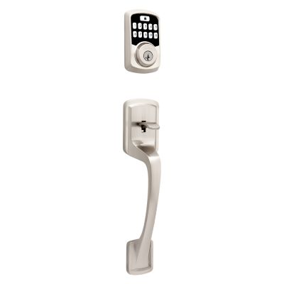 Kwikset Prague Matte Black Single Cylinder Entry Door Handleset with Round  Pismo Knob Featuring SmartKey Security 818PGPSRD514SMC - The Home Depot