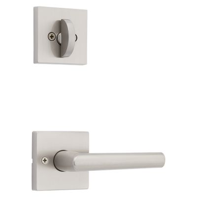 Kwikset Milan Keyed Entry Door Knob & Deadbolt Combo Satin Nickel