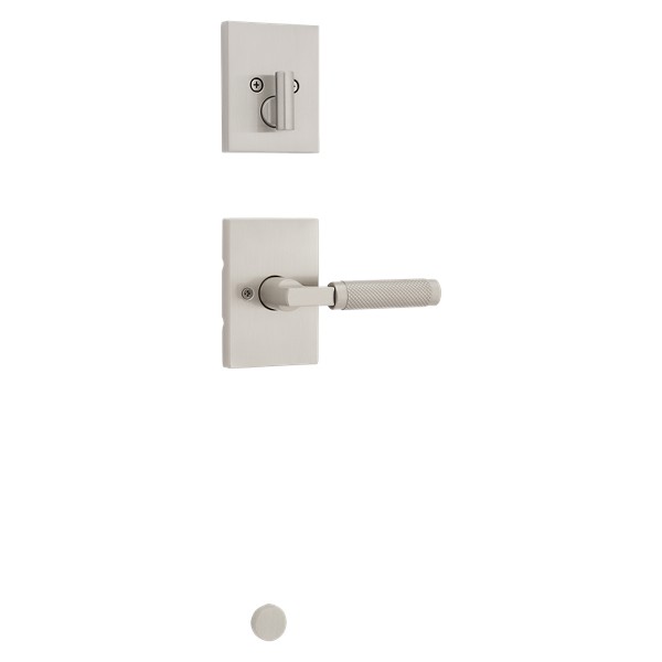 zakka Satin Nickel Prava and Deadbolt Interior Pack (Rectangle