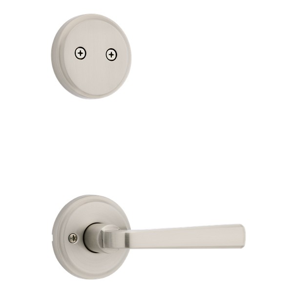 Satin Nickel Trafford and Deadbolt Interior Pack - Pull Only - for