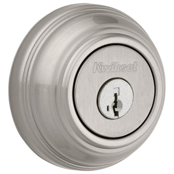 Satin Nickel 980 Deadbolt Keyed One Side Featuring Smartkey Kwikset