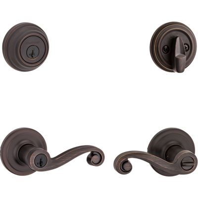 Image for Lido Security Set - Deadbolt Keyed One Side - with Pin & Tumbler