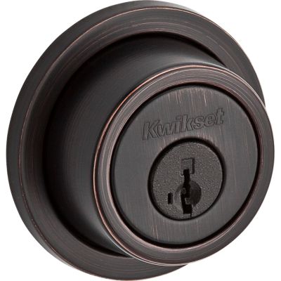 Contemporary Round Deadbolt - Keyed Both Sides