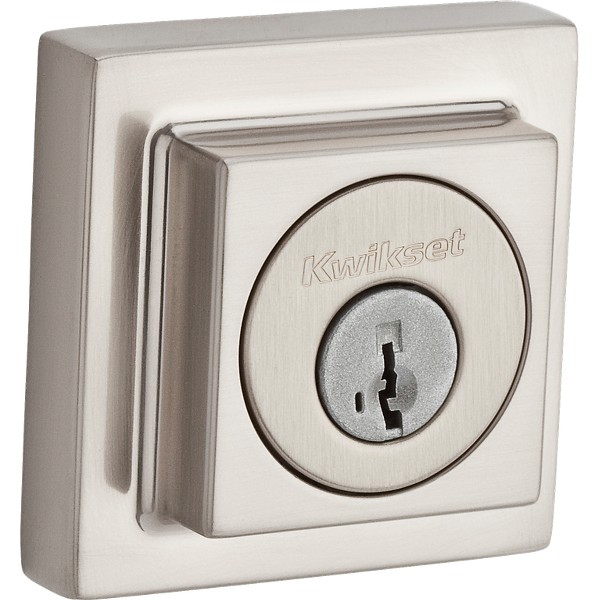 Kwikset Contemporary Square Deadbolt - Keyed Both Sides ภาพผลิตภัณฑ์ทางการ