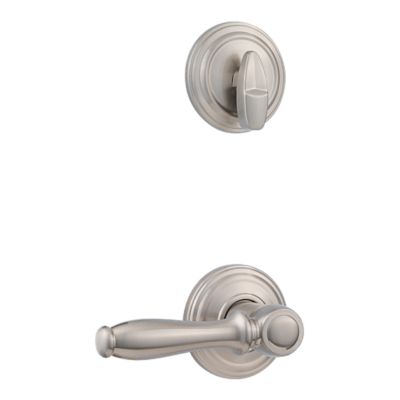 Satin Nickel Tavaris Handleset - Deadbolt Keyed One Side (Exterior