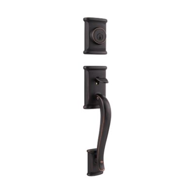 Kwikset Ashfield Venetian Bronze Smartkey Single-Cylinder Deadbolt Keyed Entry Door Handleset Ashfield
