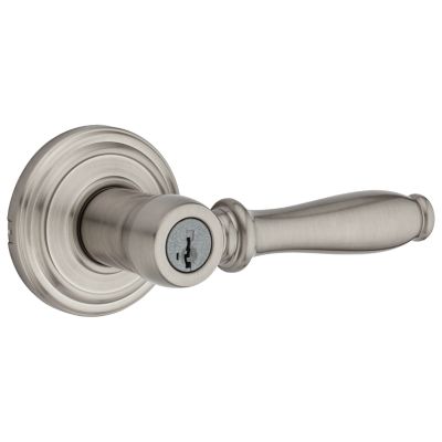 Satin Nickel Delta Lever - Keyed - with Pin & Tumbler | Kwikset