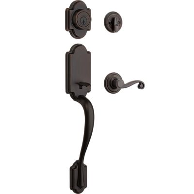 Arlington Handleset with Lido Lever - Deadbolt Keyed One Side - featuring SmartKey