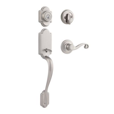 Arlington Handleset with Lido Lever - Deadbolt Keyed One Side - featuring SmartKey