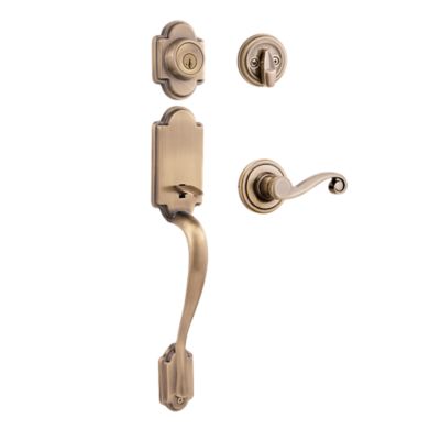Arlington Handleset with Lido Lever - Deadbolt Keyed One Side - featuring SmartKey
