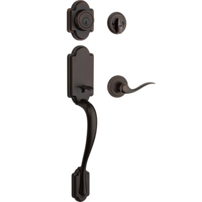 Kwikset Arlington Venetian Bronze Single Cylinder Door Handleset with Tustin Door Lever Featuring SmartKey Security Kwikset Arlington Venetian Bronze Single Cylinder Door Handleset with Tustin Door Lever Featuring SmartKey Security
