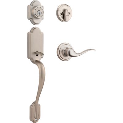 Arlington Handleset with Tustin Lever - Deadbolt Keyed One Side - featuring SmartKey