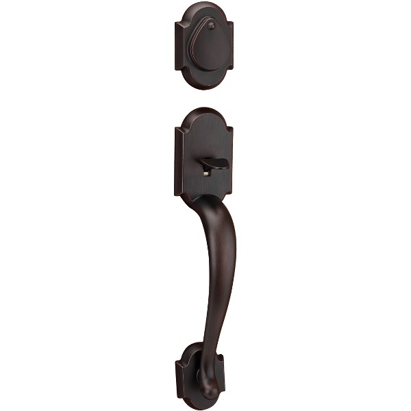 Venetian Bronze Austin Handleset - Deadbolt Keyed Both Sides