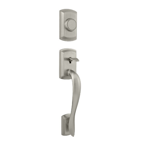 Satin Nickel Avalon Pull (Exterior Only) | Kwikset