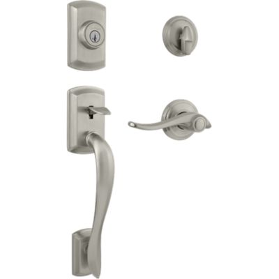 Avalon Handleset with Avalon Lever - Deadbolt Keyed One Side - featuring SmartKey