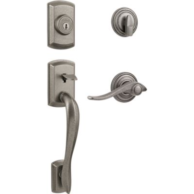 Avalon Handleset with Avalon Lever - Deadbolt Keyed One Side - featuring SmartKey