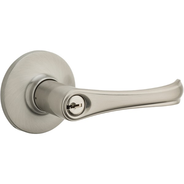 Kwikset Burbank Push Button Lever - Keyed - with Pin & Tumbler ภาพผลิตภัณฑ์ทางการ