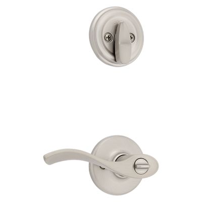 Satin Nickel Balboa Security Set - Deadbolt Keyed One Side - with