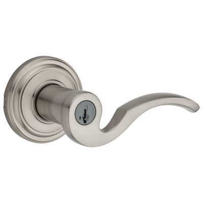 Satin Nickel Lido Lever - Keyed - featuring SmartKey | Kwikset