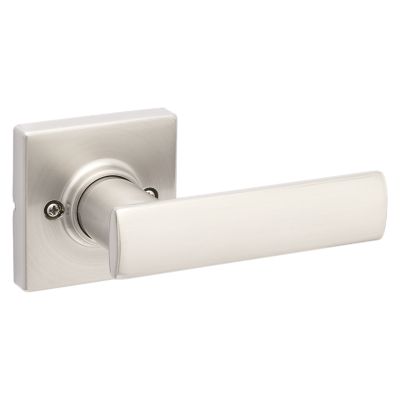 Satin Nickel Milan Lever (Square)- Pull Only | Kwikset