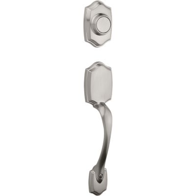 Satin Nickel Belleview Pull (Exterior Only) | Kwikset