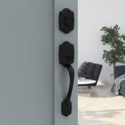 Belleview Handleset - Deadbolt Keyed One Side (Exterior Only) - featuring SmartKey