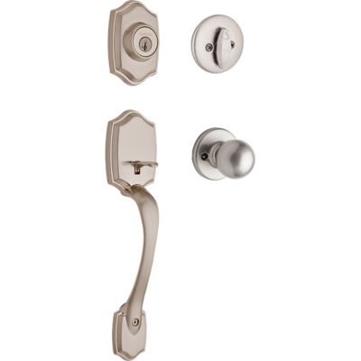 Image for Belleview Handleset with Polo Knob - Deadbolt Keyed One Side - featuring SmartKey