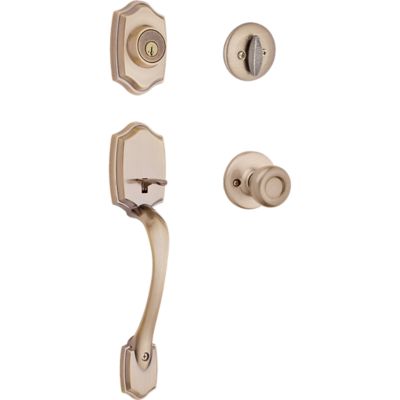 Image for Belleview Handleset with Tylo Knob - Deadbolt Keyed One Side - featuring SmartKey